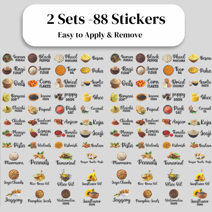 3D Kitchen Label Stickers