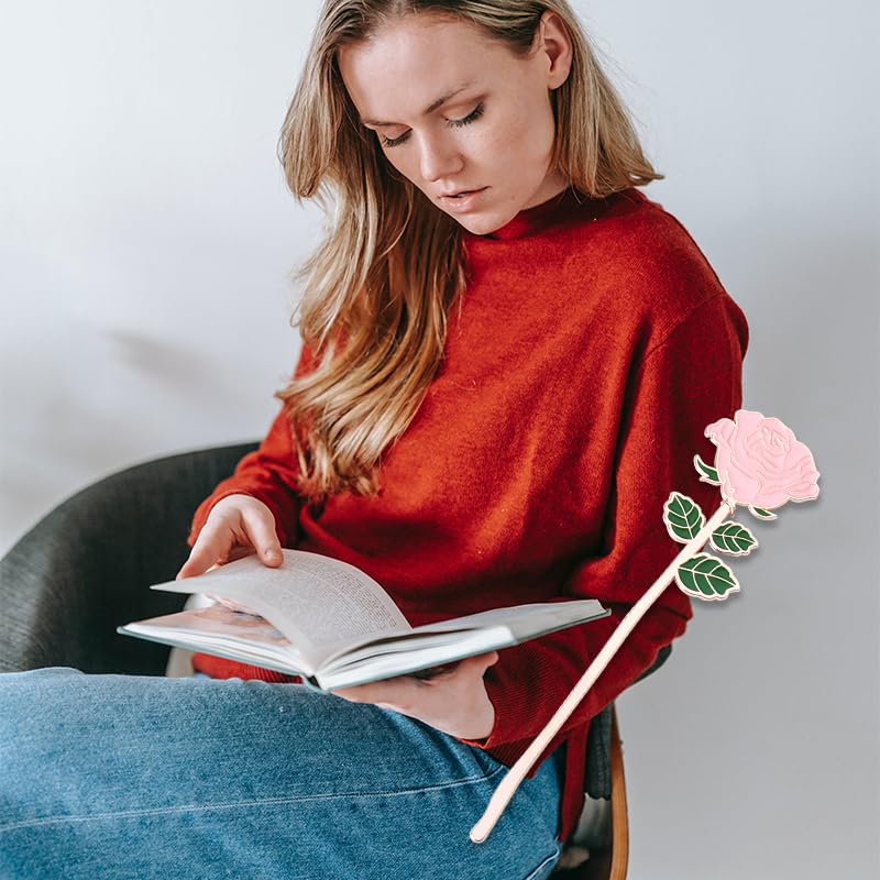 Metal Rose Book Mark