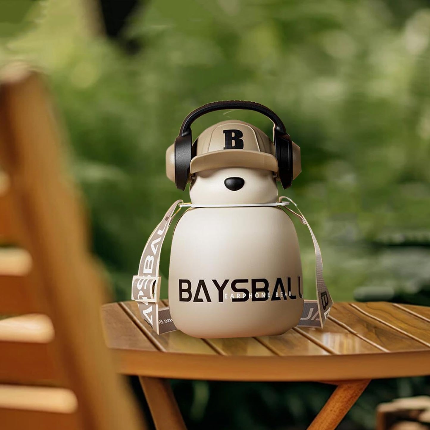 Earphone Bear Water Bottle