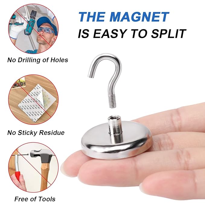 Magnetic Hooks (1 kg Capacity)
