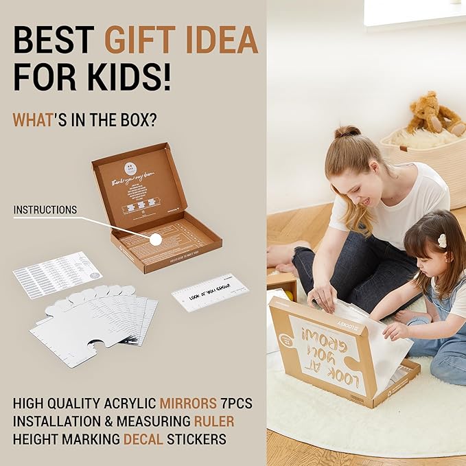 Growth Chart Mirror for Kids
