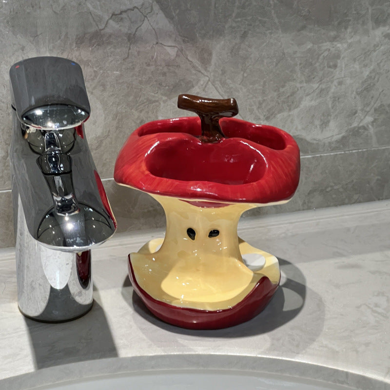 Bitten Apple Toothbrush Holder