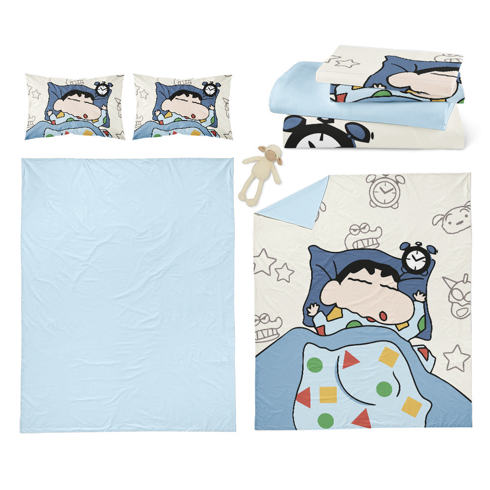 Shinchan Cartoon Bedsheet Set