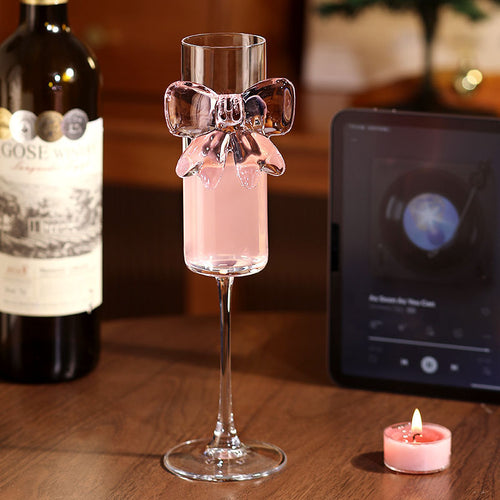 Pink Bow Glass