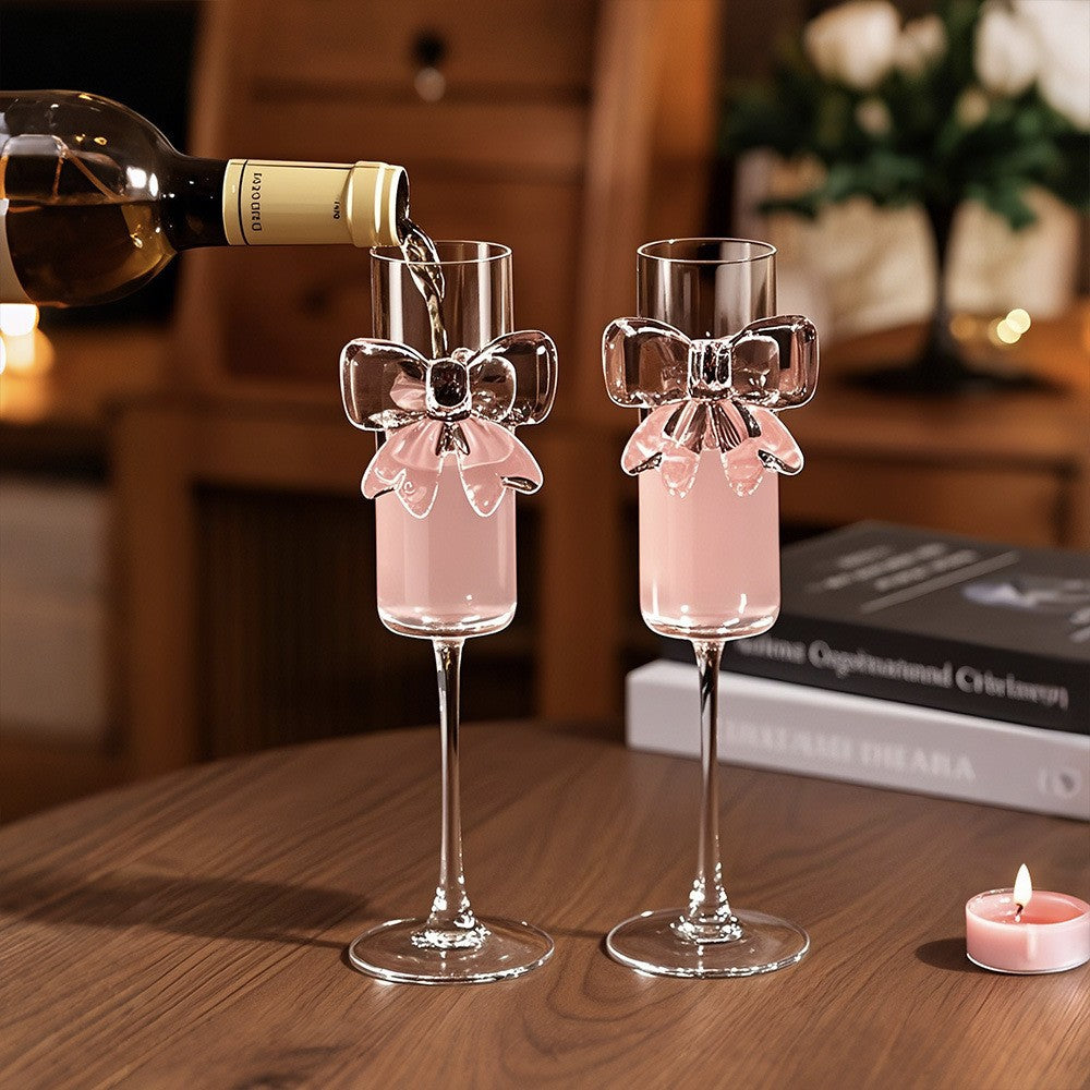 Pink Bow Glass