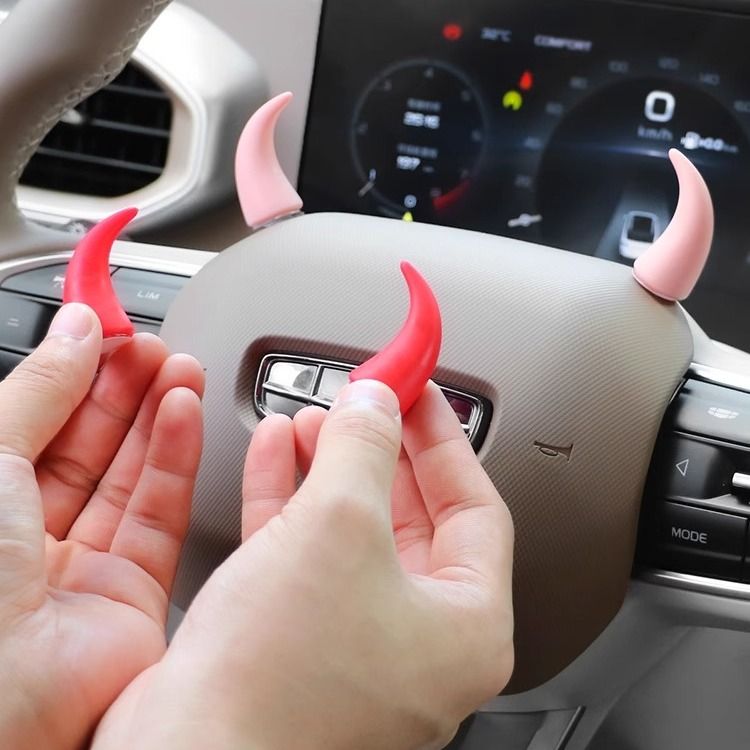 Devil Car Horns Sticker (2 Pairs)