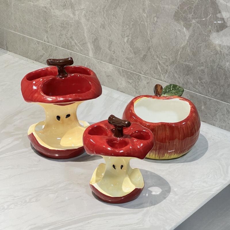 Bitten Apple Toothbrush Holder