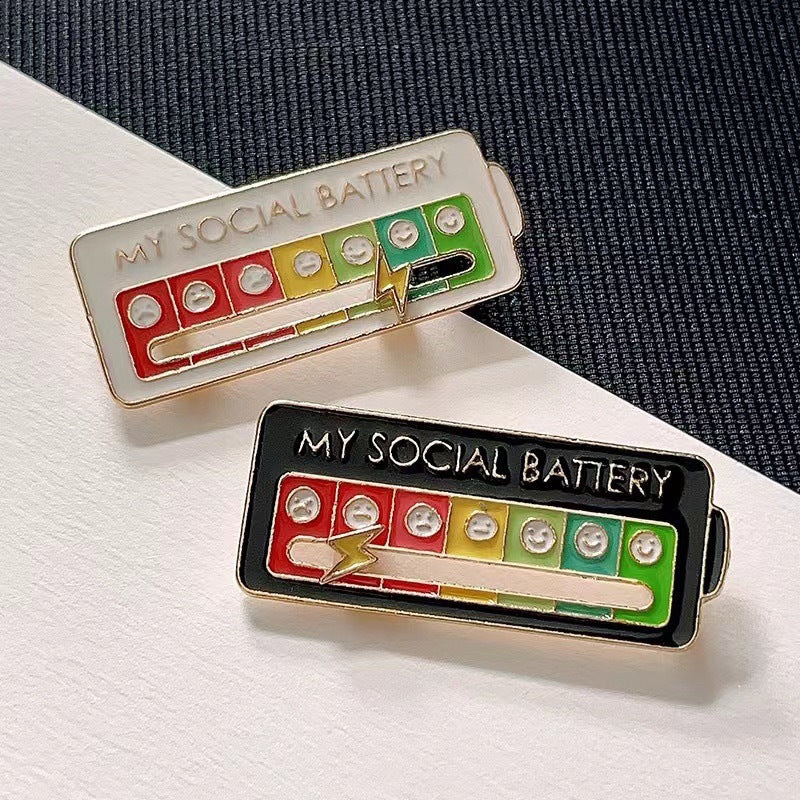 Social Battery Pin (Pack of 2)