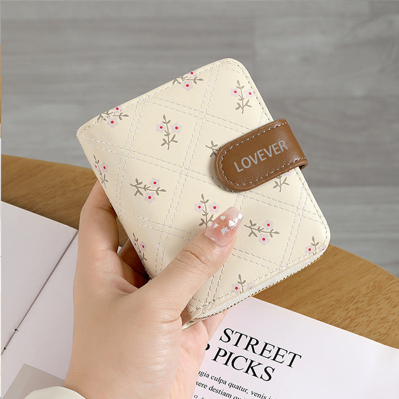 Floral Charm Mini Wallet