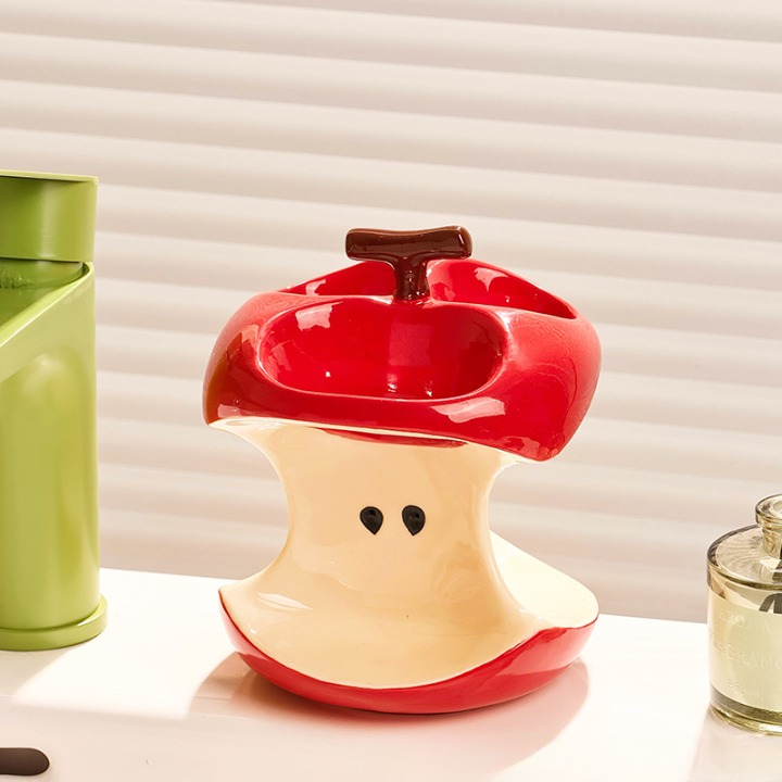 Bitten Apple Toothbrush Holder