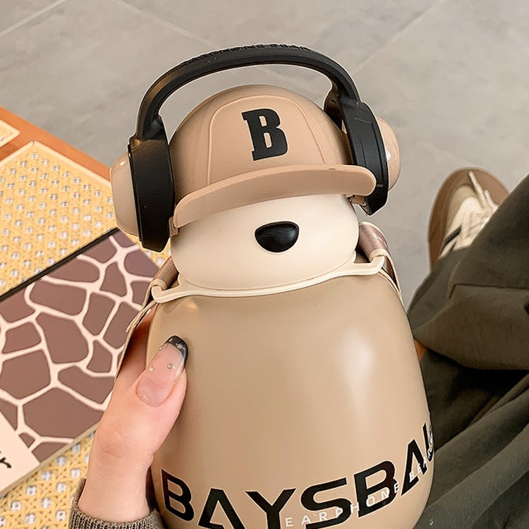 Earphone Bear Water Bottle