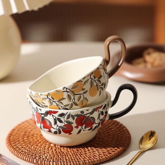 Vintage Flower Cup Set