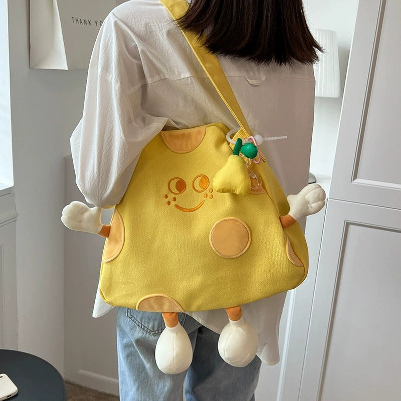 Cheese Smile Plush Bag