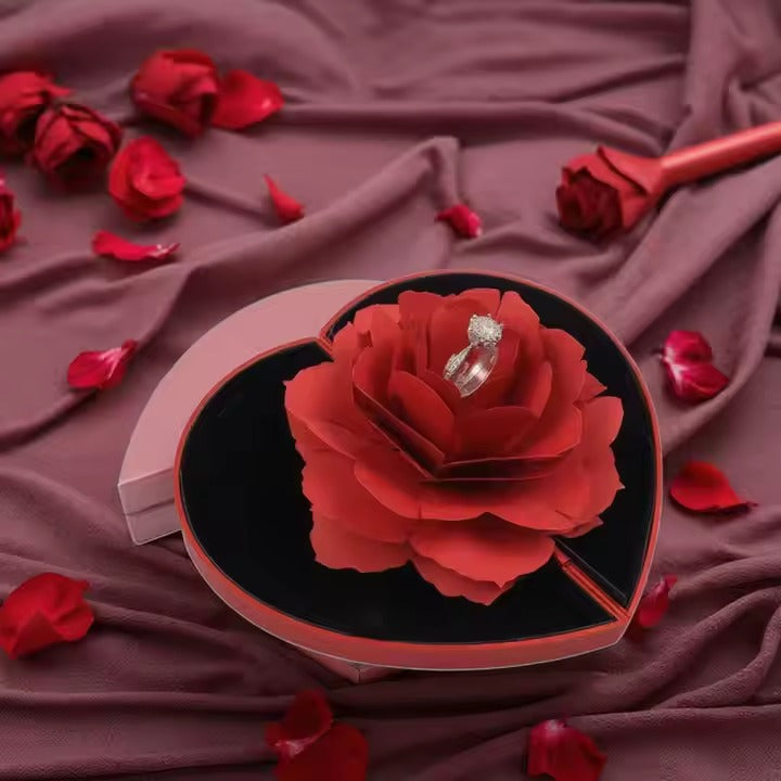 Rose Heart Ring Box