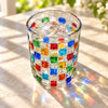 Rainbow Tile Drinking Glass