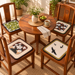 Floral Comfort Chair Seat Pad - coordinated dining chair styling