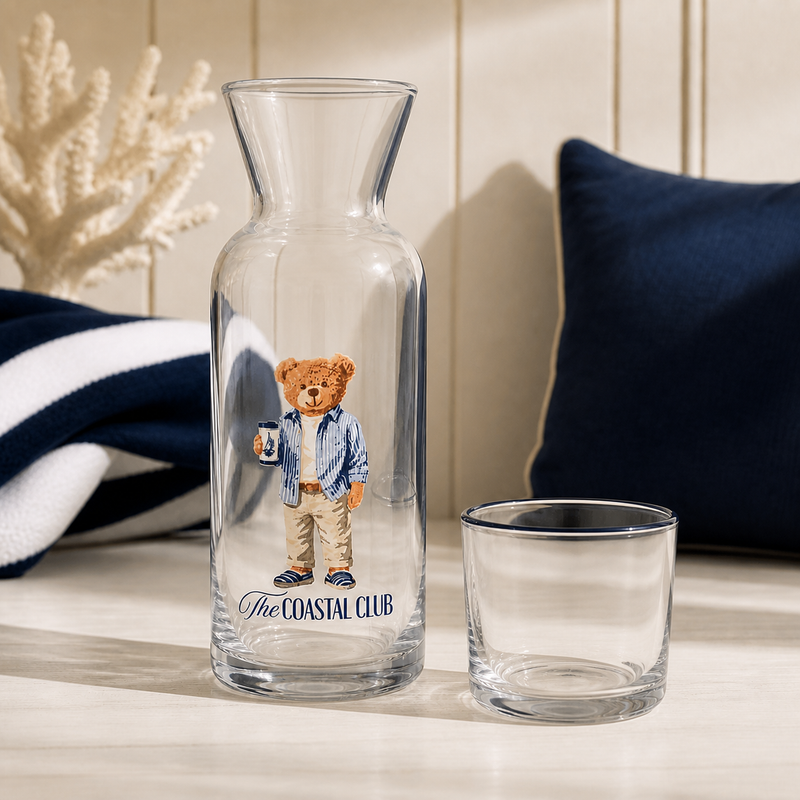 Teddy Bear Glass Bottle with removable tumbler