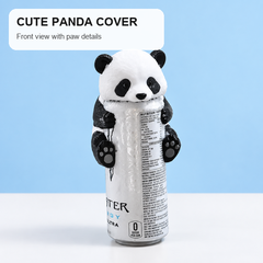 Flip-Top Panda Can Lid front view with paw details