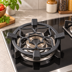WokMate Stove Support Stand installed on gas burner