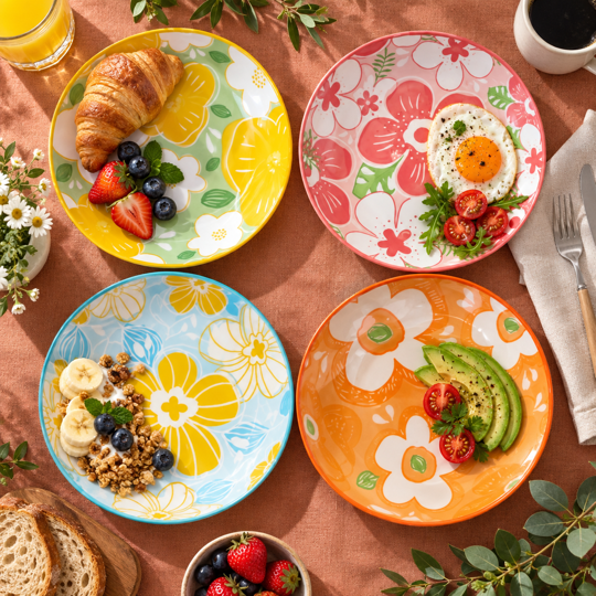 BloomJoy Floral Plates