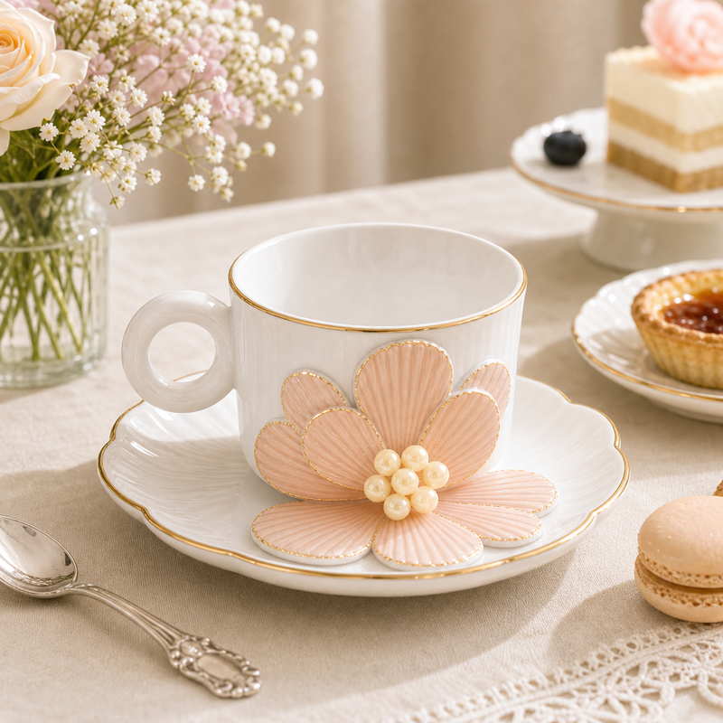 Peach Bloom Tea Set