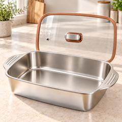 Copperline Glass-Lid Serving Pan
