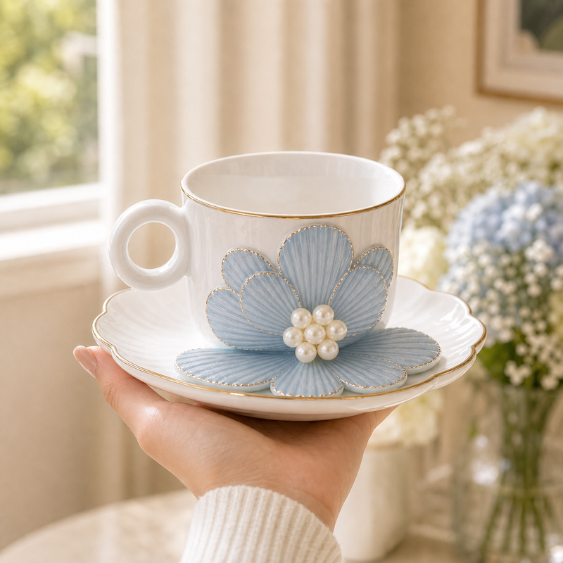 Powder Blue Tea Set