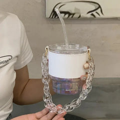 Portable Cup With Chain Handle