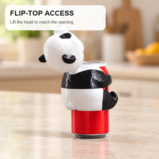 Flip-Top Panda Can Lid flip-top access