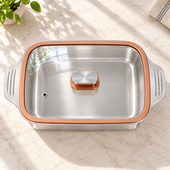 Copperline Glass-Lid Serving Pan
