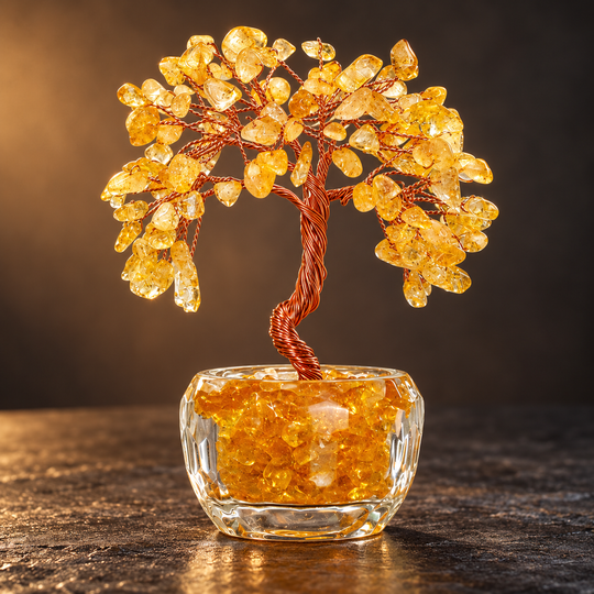 Golden Gemstone Tree Decor material detail