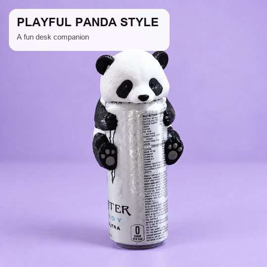 Flip-Top Panda Can Lid playful panda style