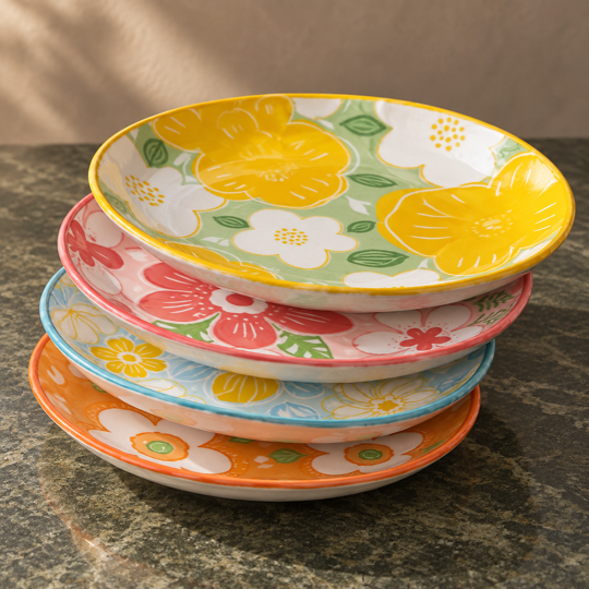 BloomJoy Floral Plates