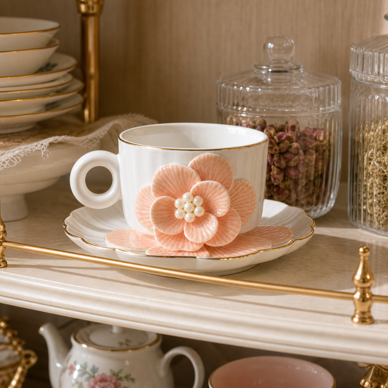 Peach Bloom Tea Set