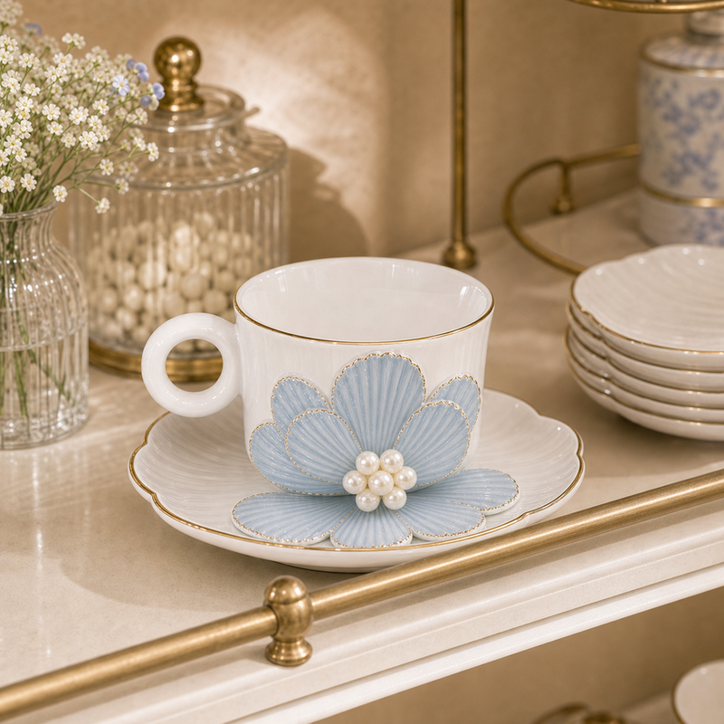 Powder Blue Tea Set