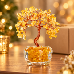 Golden Gemstone Tree Decor gifting context