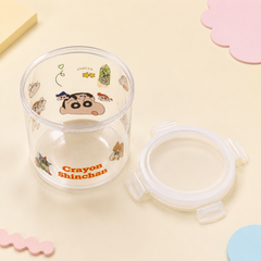 Crayon Shinchan container top view with lid