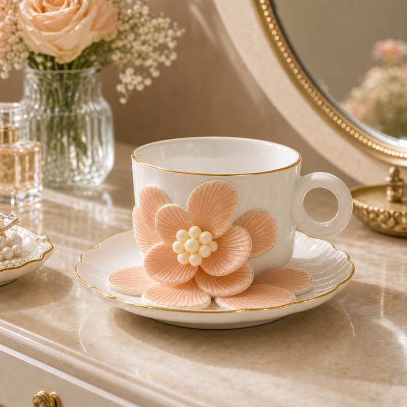 Peach Bloom Tea Set