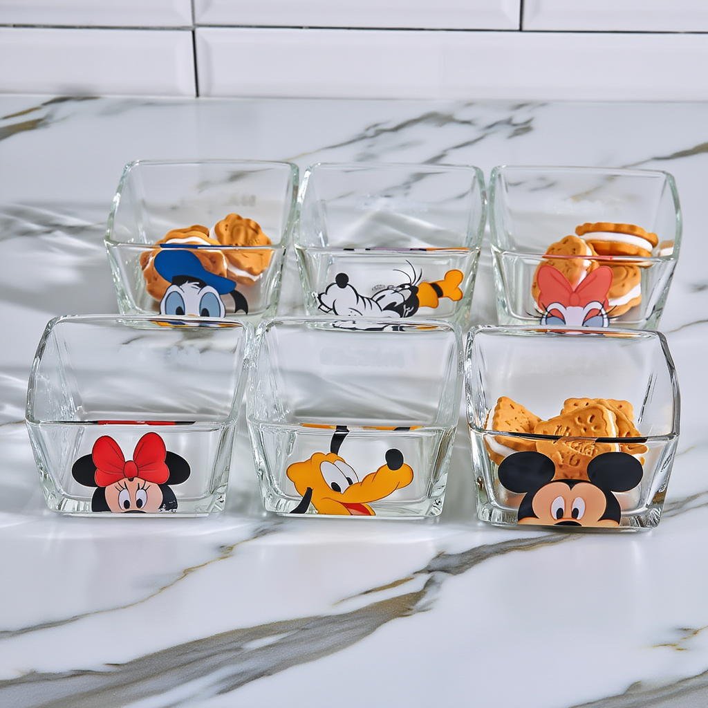 Disney Glass Dessert Bowls – Easy to Clean