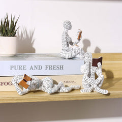 Modern Book Lover Figurines