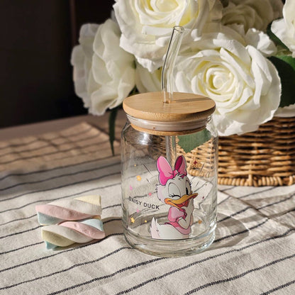 Disney Sipper Glass With Straw