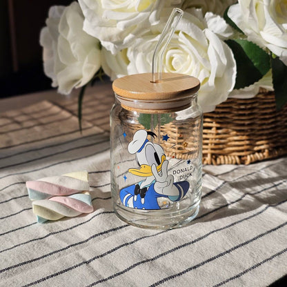 Disney Sipper Glass With Straw