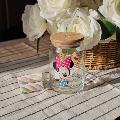 Disney Sipper Glass With Straw