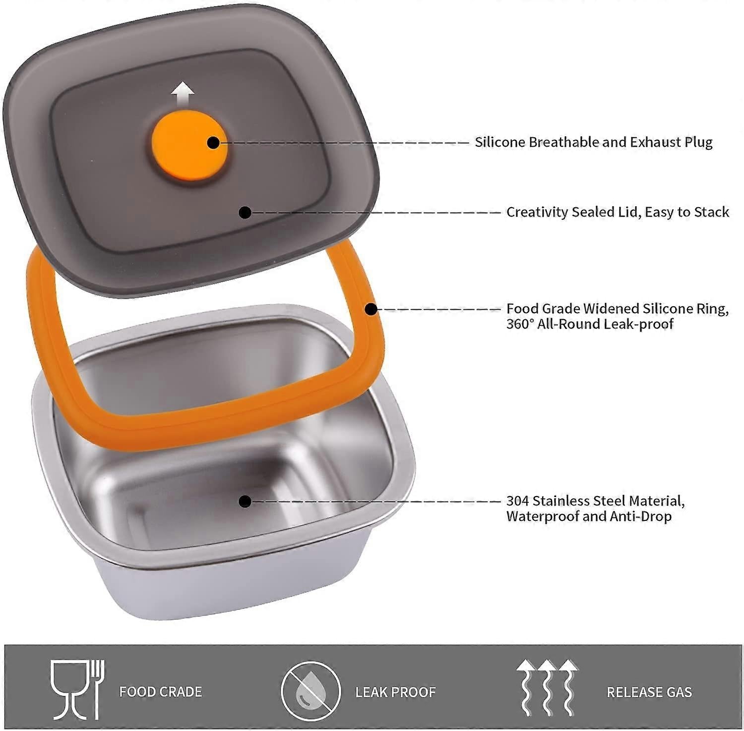 Steel Food Storage Box – Effortless Cleaning