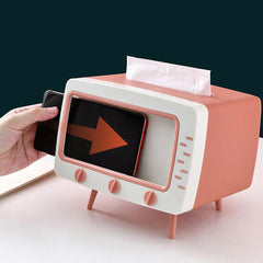 TV Style Phone Holder Tissue Box