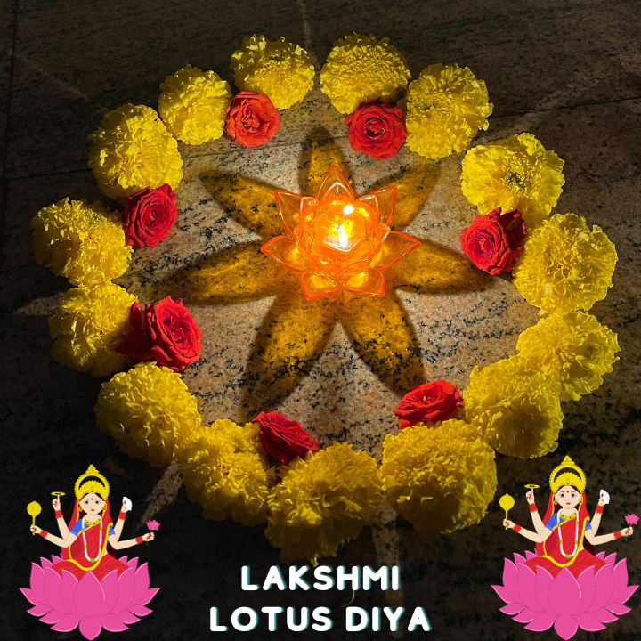 LaksmiDevi Lotus Diya (LED Water Sensor)