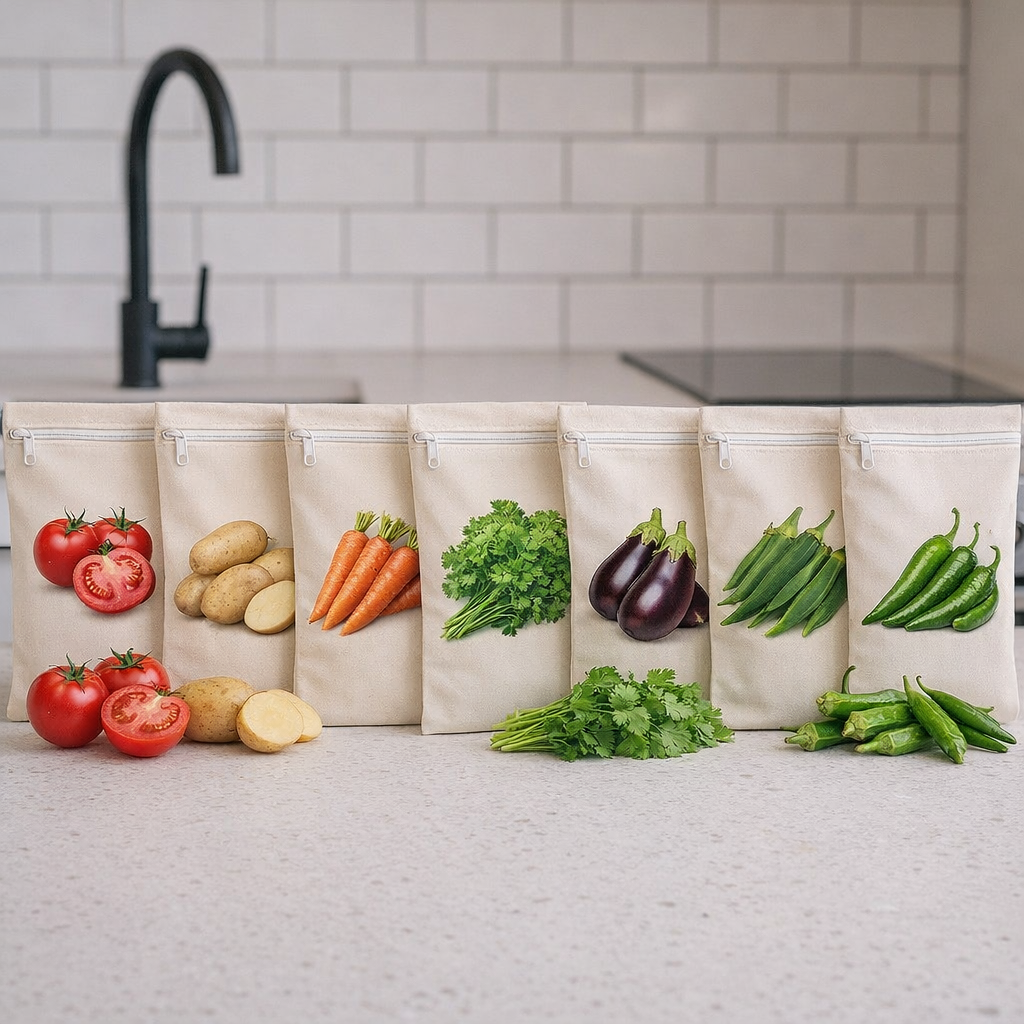 Vegetable & Fruit Storage Bags – Breathable & Moisture-Resistant