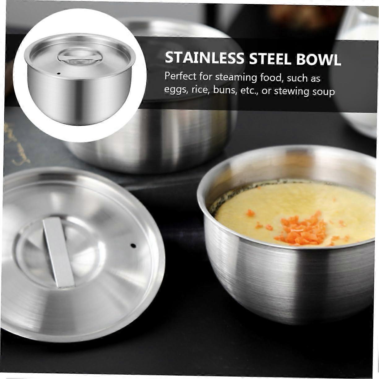 Stainless Steel Food Bowl with Lid – Heat Retention