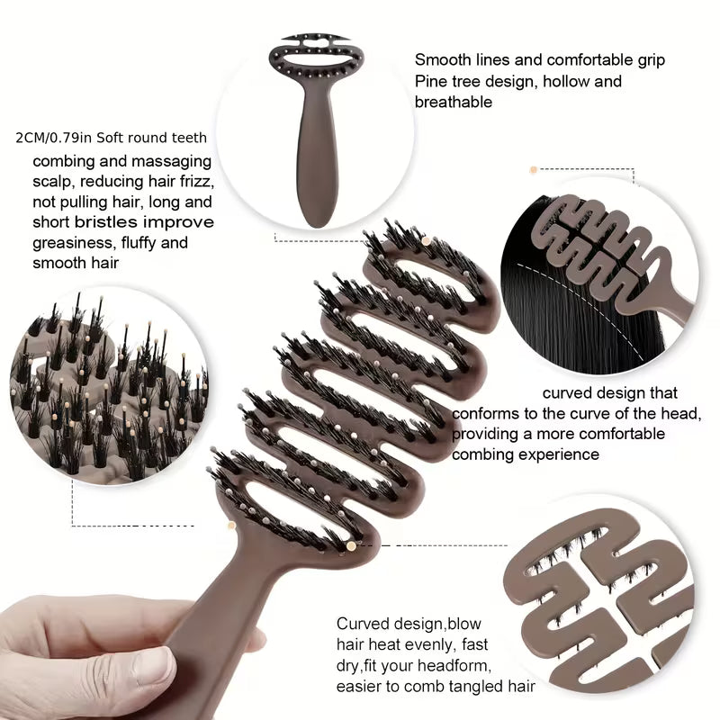 Smoothing Bristle Hair Brush – Ideal for All Hair Types