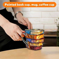Painted Book Mug